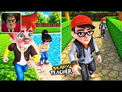 Scary Teacher 3D 😱- play as Nick and Brain in funny videos epic pranks