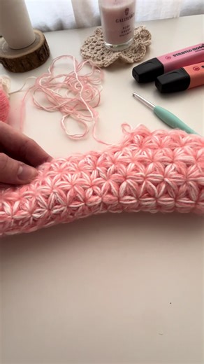 Le point jasmin 😍🪷 #Crochet #CrochetAddict #faitmain #aestheticcrochet #aesthetic