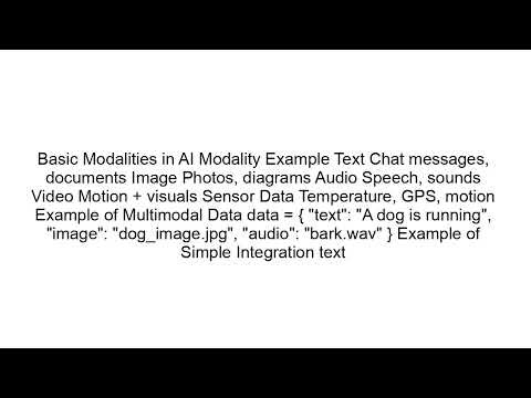Multimodal AI Explained | How AI Combines Text, Images, Audio & Sensors