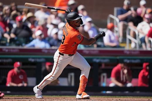 SF Giants’ Bericoto wins Nugent Award; Bader has hamstring tightness