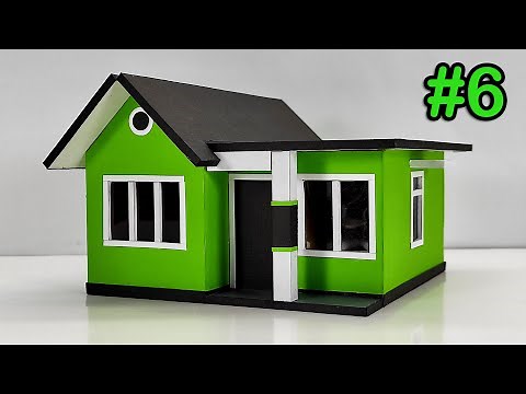 How to Make Simple Miniature House - Cardboard House Model #6