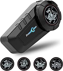 FreedConn Motorcycle Helmet Bluetooth Headset KY Pro 6-Way 2000M intercom,Waterproof Communication System supports music sharing, Siri, FM, compatible with other brands Motorbike Interphone(1PACK)