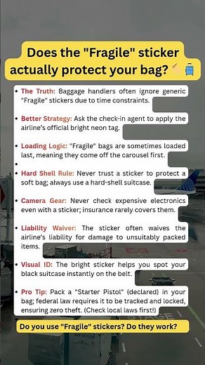 Do "Fragile" Stickers Actually Work? 🏷️ #LuggageHacks