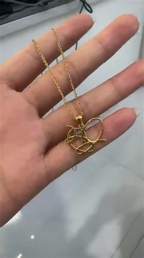 18k Solid Gold Heart Necklace: BTS Love Yourself Inspired - Etsy