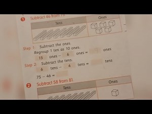 Subtraction in Ones and Tens | easy subtraction for children | Basic Subtraction.