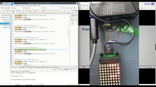 Using SPI in Embedded Linux Part 3: Code Explanation, LED Matrix Display Controller | embeddedcraft craft