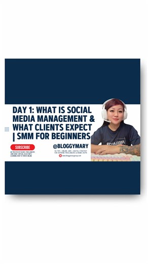 Kickstart Your Virtual Assistant Journey as a SMM 📌 Welcome to Day 1 of our Social Media Management (SMM) Beginner Series! In this video, you’ll learn: 👉🏻 What Social Media Management really is 👉🏻 The key roles and responsibilities of an SMM 👉🏻 What clients expect when they hire you 👉🏻 Action steps to start thinking like a Social Media Manager today Whether you’re a freelancer, aspiring VA, or business owner, this lesson will help you understand how SMM works so you can deliver results 