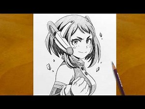 Drawing Ochaco Uraraka | My Hero Academia Pencil Sketch and Anime Art