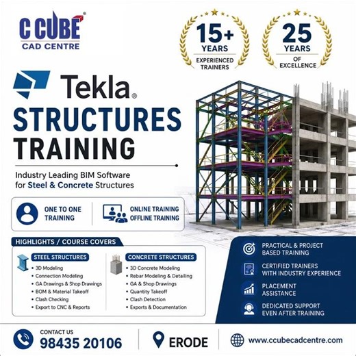 Best Tekla Structures Training in Erode | 25 Years Excellence | Civil & Structural Engineers
