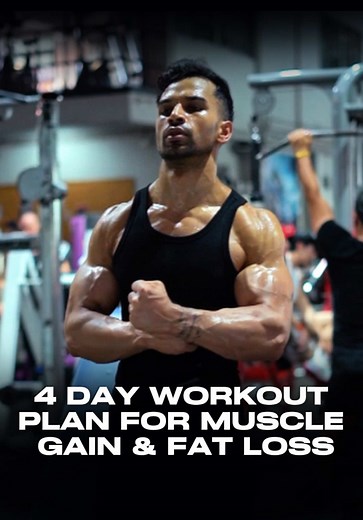4-Day Workout Plan for Muscle Gain and Fat Loss