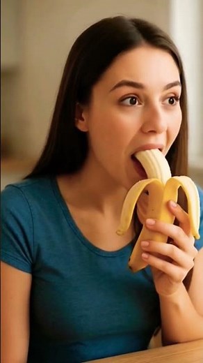 ASMR eating banana video 🍌#shorts #ai #asmr #fyp #viral #girls #eating #banana