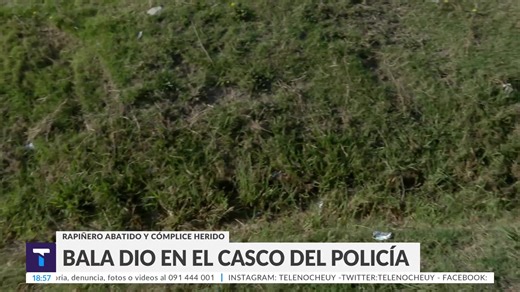 Rapiñero abatido en barrio las Torres: Ocurrió cuando un policía circulaba de particular por Ruta 1 cuando fue amenazado e intentaron chocarlo. Al identificarse como policía respondió con 4 disparos dejando como saldo al rapiñero abatido y su cómplice herido. Amplía Leonardo Pedrouza | Telenoche UY