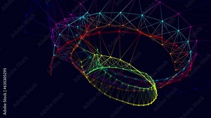 Technologic network background. Abstract polygon background, Technology and communication concepts