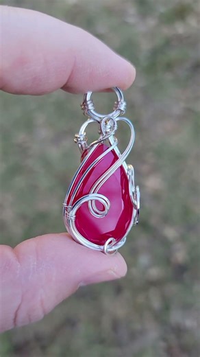 Ruby Pendant in Silver by @ wornwizard.com
