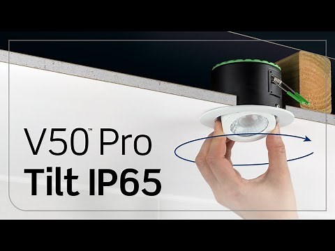 V50™ Pro Tilt IP65. 350° rotation and 20° tilt LED downlight | JCC Lighting