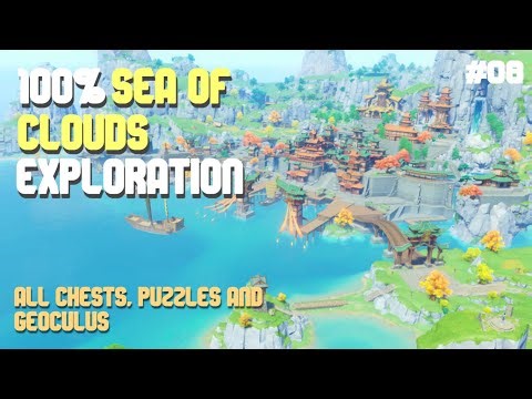 100% Sea of Clouds Exploration *2025* - All Chests, Puzzles and Geoculus | Genshin Impact