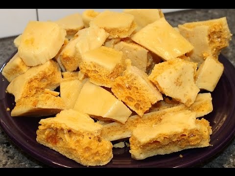 Making Sponge Toffee - Honeycomb (Crunchie Bar) – Canadian Living Recipe