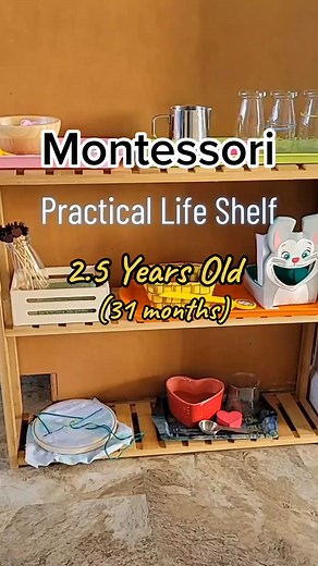 Montessori Practical Life Shelf for 2.5 Year Old | Activities & Toys