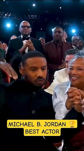 Michael B. Jordan Wins His First Best Actor Oscar. #oscars #michaelbjordan #timothee #usa