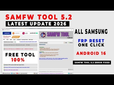 SamFw Tool 5 2 Latest Update Fix samfw comapi error Reset FRP Android 16