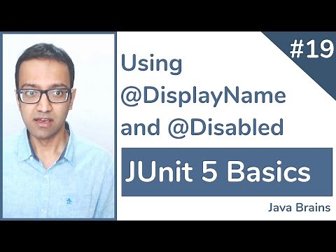 JUnit 5 Basics 19 - Using DisplayName and Disabled annotations