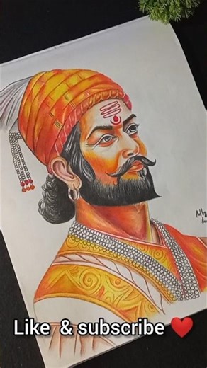 sivaji maharaj drawing #shorts #viralshorts #trending #youtubeshorts #drawing