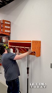 Installing a clamp rack with the help of the Piher Multi-Prop and Tripod both available from @toolstoday. This rack is heavier than it looks and having the multi-props made it extremely easy to install and get leveled by myself, these also work great for installing cabinets as well! - - - - - - - #TeamTOOLSTODAY - - - - - - - #toolstoday #woodshop #workshop #garage #woodworking #contractor #construction #woodworker | Toolstoday Router Bits and Saw Blades