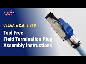 RJ45 Cat.6A and Cat.8 STP Tool Free Field Termination Plug Assembly Instructions