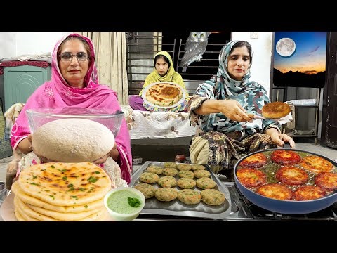The Most Delicious Meal Make for Family Chiken Vegetables Kabab and Homemade Naan Recipe |