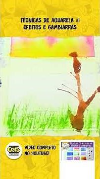 Straw for creating a nature effect with watercolor #watercolordrawings #art #drawings
