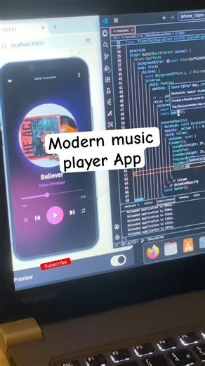 Build Modern music player App using Flutter #flutter #appdevelopment #flutterdev