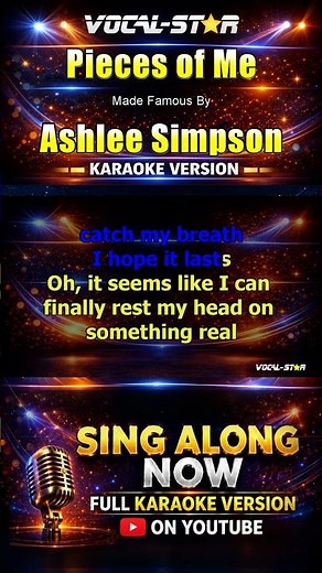 Pieces of Me - Ashlee Simpson KARAOKE #instrumental #karaoke #karaokeversion
