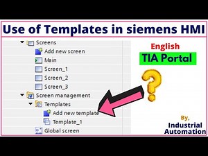 What is Template Function in Siemens HMI | Save Design Time With Templates | English