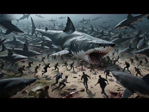 A giant shark awakens and goes on a killing spree on land! Humans flee in all directions!【陆行鲨】