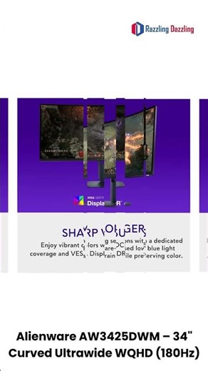 Alienware AW3425DWM – 34 Curved Ultrawide WQHD #4KMonitor #Best4KMonitor2025