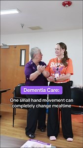 Most people don’t realize this… One small movement can completely change how someone with dementia experiences the world. Something as simple as where you place your hand… can either confuse them — or help them feel safe. Their vision is different. Their processing is different. And when we understand that, we can meet them where they are instead of expecting them to meet us where we are. This is what real dementia care looks like 💜 Special thank you to Debbie Selsavage with Coping with Dementi