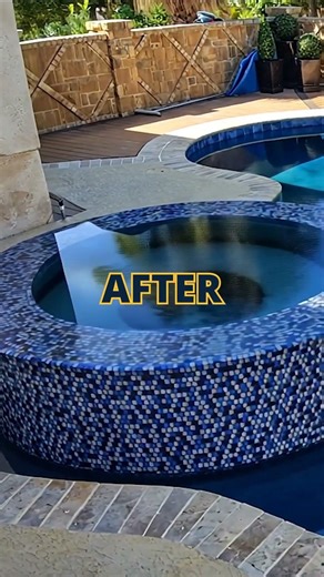 Pool Remodel Before & After: Raised Spa Transformation #shorts