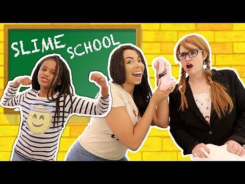 Best Teacher! Slime School New Teacher Sneaks Slime in Class - New Toy School