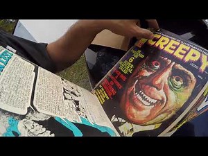 Foggy morning at the flea market! Vintage magazines and costume jewelry!