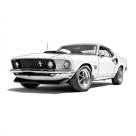 Ford Mustang Coloring Pages Printable
