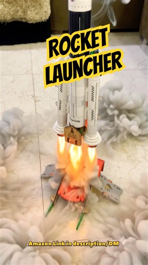 Rocket Launcher Toy built at home by kid Dhruvi, Realistic working model Space Shuttle Smartivity