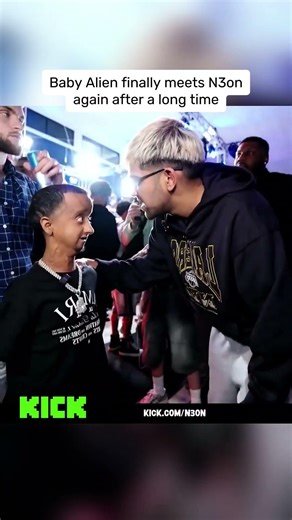 Baby Alien finally meets N3on again after a long time👀😳 #n3on #kick #Baby Alien