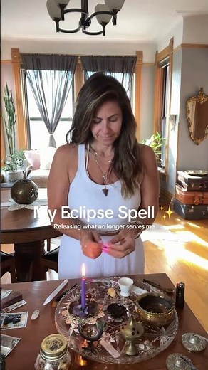Eclipse magic ✨ sneak peek into a spell I cast for release + renewal 🌿 #spellwork #eclipsemagic
