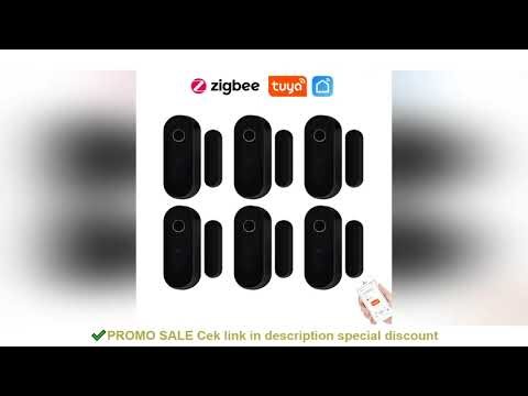 Tuya Smart Zigbee Door Sensor Door Window Open Close Detector Black Smart Home Security System Work