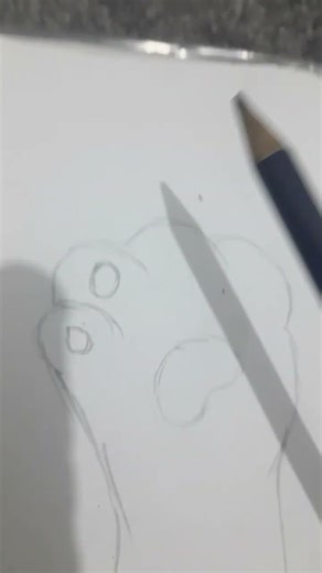how to draw a cat paw🐾