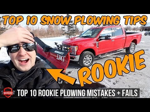 Top 10 ROOKIE Snow Plowing Tips + Fails | My First Season Plowing Snow + Funny Stories