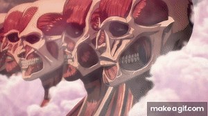 Colossal Titan slipping and falling meme | 4k 60fps on Make a GIF