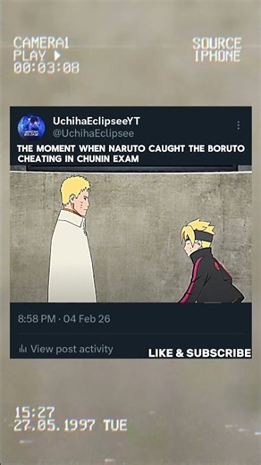Naruto Caught The Boruto Cheating in Chunin Exam ❤️‍🩹 #naruto #boruto #hinata #sasuke #animeedit