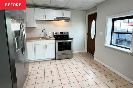 A Very Basement-Like Kitchen Gets a “Frugal” Makeover with Projects Starting at $70