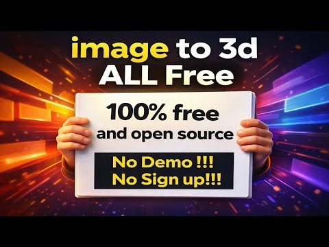 Image to 3D Generator + 100% Free & Open Source + No Signup